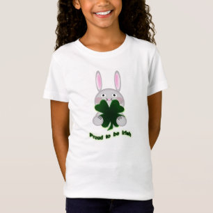 St. Patricks Bunny Proud to be Irish Shamrock T-Shirt