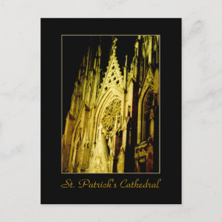 'St. Patrick's Cathedral at Night' Postcard
