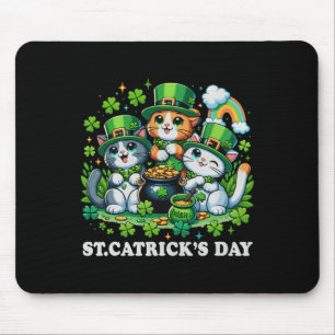 St Patricks Catricks Day Cats Saint Pattys Cat Lov Mouse Mat
