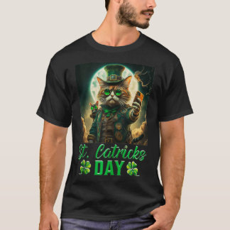 St Patricks Catricks Day Cats Saint Pattys Day  3  T-Shirt