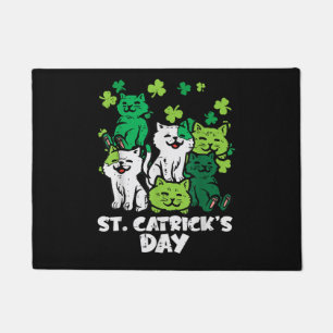 St Patricks Catricks Day Cats Saint Pattys Doormat