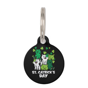 St Patricks Catricks Day Cats Saint Pattys Pet Tag