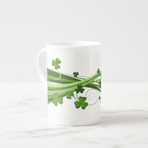 St. Patrick's Clover Bone China Mug