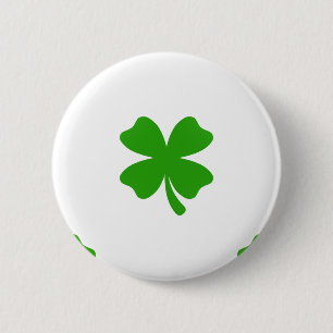 st patricks clover emoji 6 cm round badge