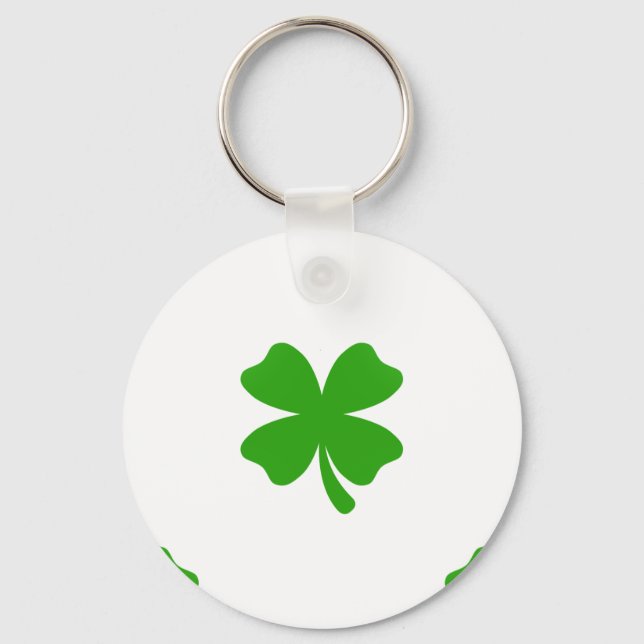 st patricks clover emoji key ring (Front)