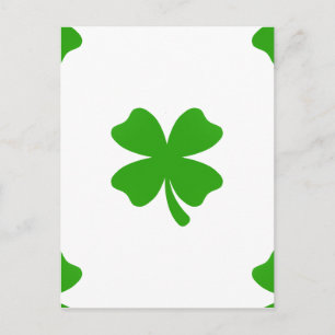 st patricks clover emoji postcard