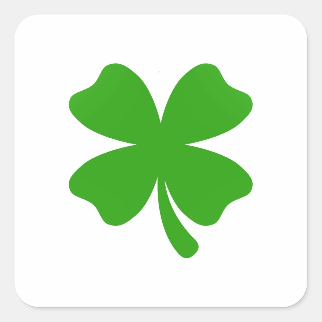st patricks clover emoji square sticker (Front)