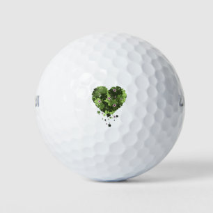 St. Patrick's Clover Heart Golf Balls