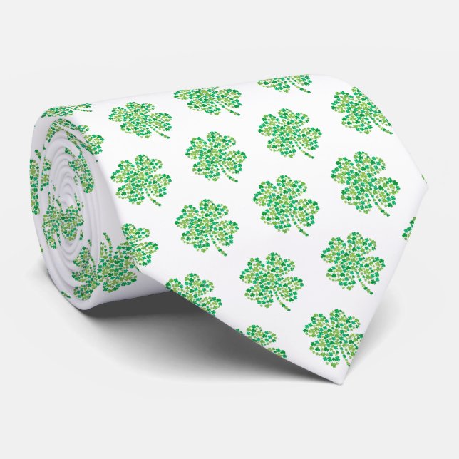 St. Patrick's Clover Men's Tie (Rolled)