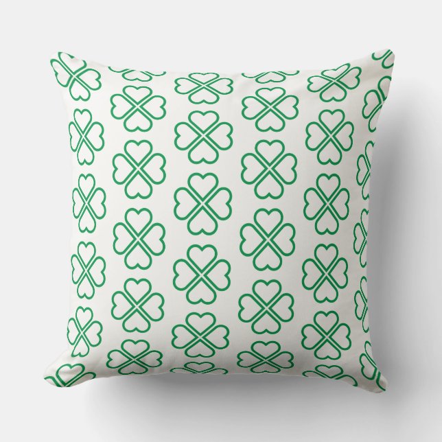 St. Patrick's Clover Pillow (Front)