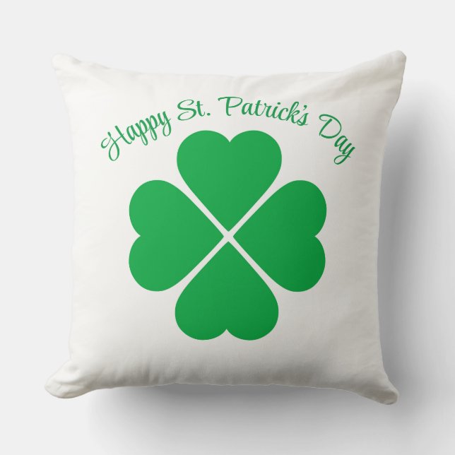 St. Patrick's Clover Pillow (Front)