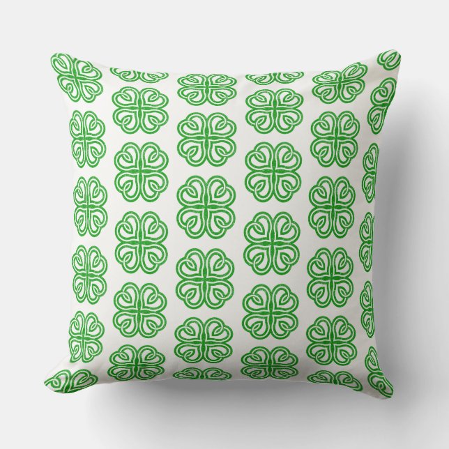St. Patrick's Clover Pillow (Front)