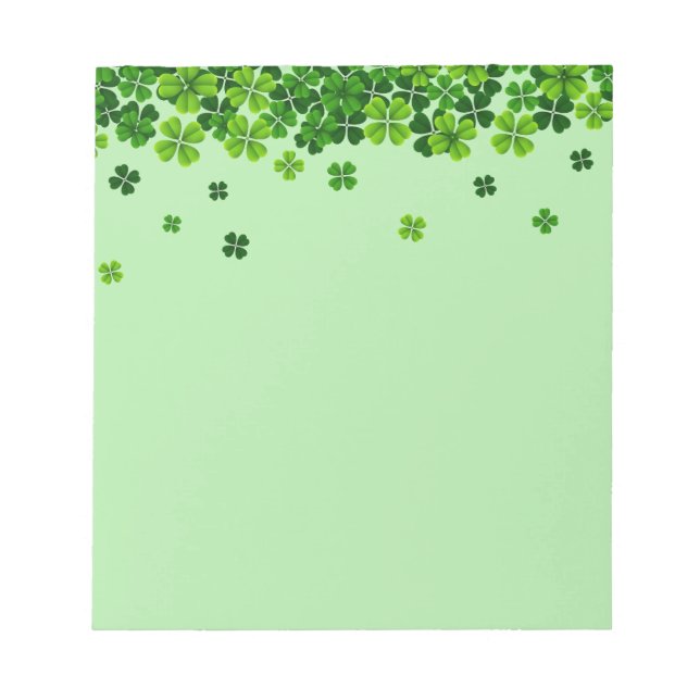 St. Patrick's Clovers Notepad  (Front)