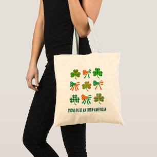 St Patricks Coquette Shamrock PROUD IRISH-AMERICAN Tote Bag
