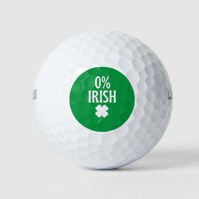 St Patrick's Day 0% Irish Golf Balls (Front)