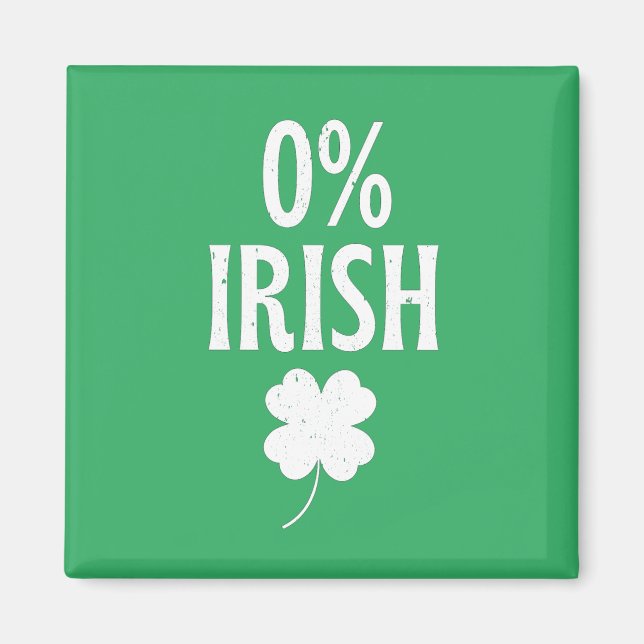 St Patrick's Day 0% Irish Magnet (Front)