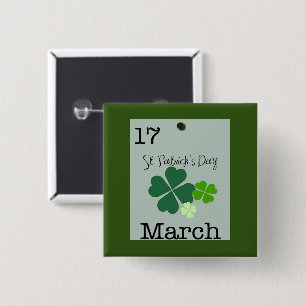 St Patrick's Day 17 March 2023 15 Cm Square Badge