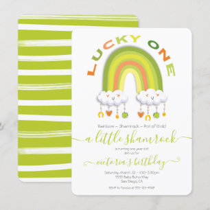 St. Patrick's Day 1st Birthday Lucky One Invitation