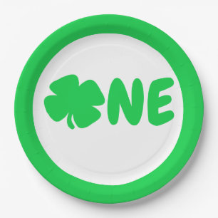 St Patrick's Day 1st Birthday Paper Plate