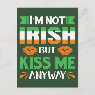 St. Patrick's Day 2026: Kiss Me I’m Irish, Emerald Holiday Postcard