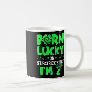 St Patricks Day 2th Birthday Boy Girl 2 Years Old Coffee Mug