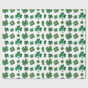St. Patrick's Day 3D Irish Clover Wrapping Paper