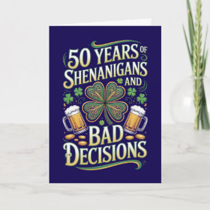  St. Patrick's Day 50th Birthday 50 years  Card