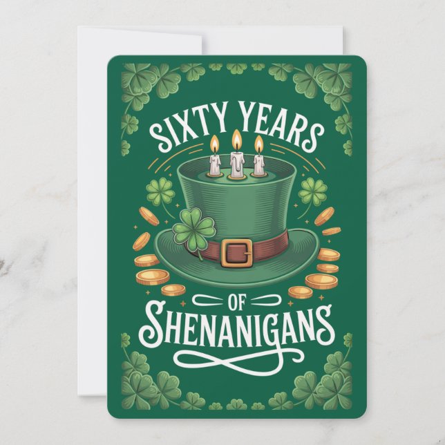  St. Patrick's Day 60th Birthday Card (Front)