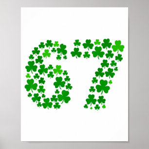 St Patricks Day 67 Meme Leaf Clover Irish Men Wome Poster