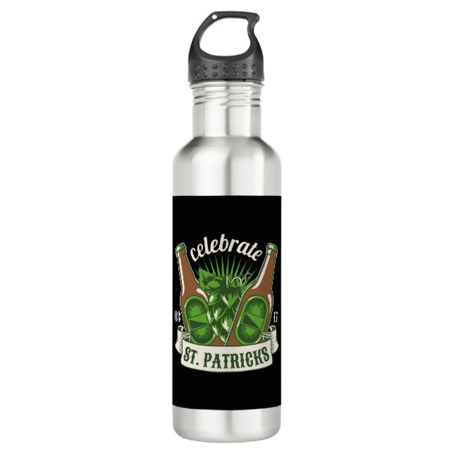 St patricks day 710 ml water bottle (Front)