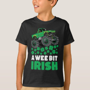 St Patricks Day A Wee Bit Irish Monster Truck  T-Shirt