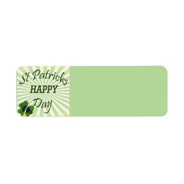 St. Patrick's Day Address Label (Front)