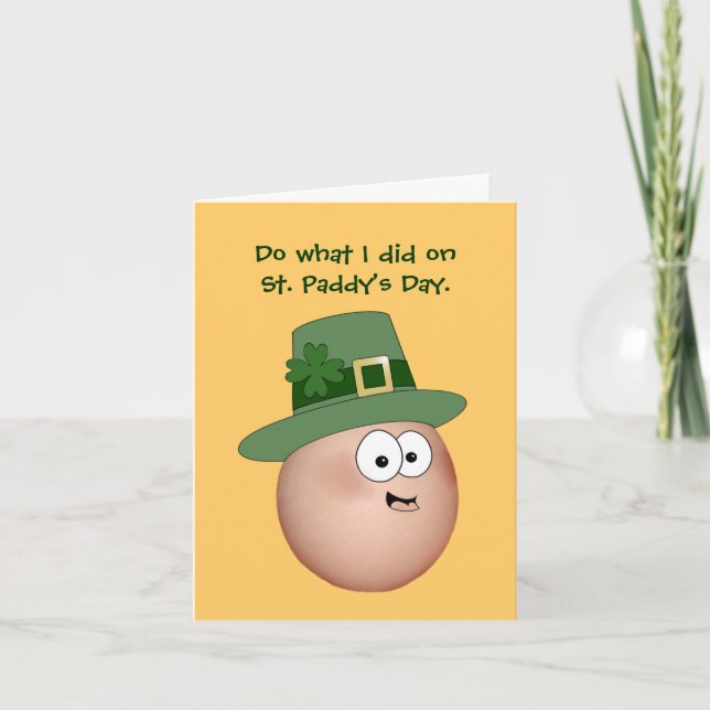 St. Patrick's Day adult humour Card (Front)