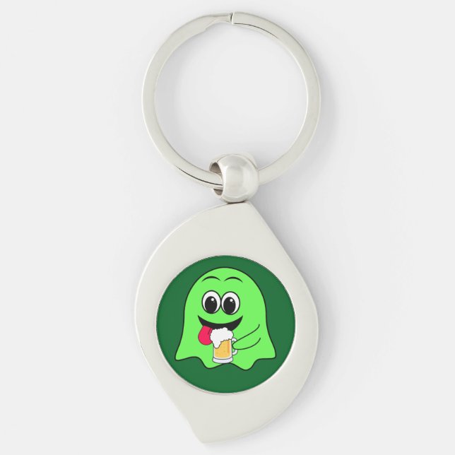 St. Patrick's Day Alcoholic Beverage and Beer  Key Ring (Front)