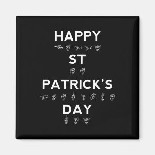 St Patrick's Day Asl Deaf Awareness Magnet