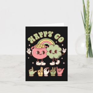St Patricks Day Asl Happy Go Lucky Sign Language D Card