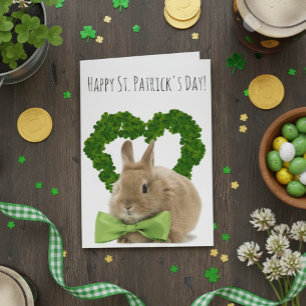 St. Patrick's Day Baby Bunny Card