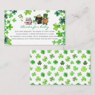 St. Patrick's Day Baby Shower   Book Request Enclosure Card