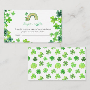 St. Patrick's Day Baby Shower   Diaper Raffle Enclosure Card
