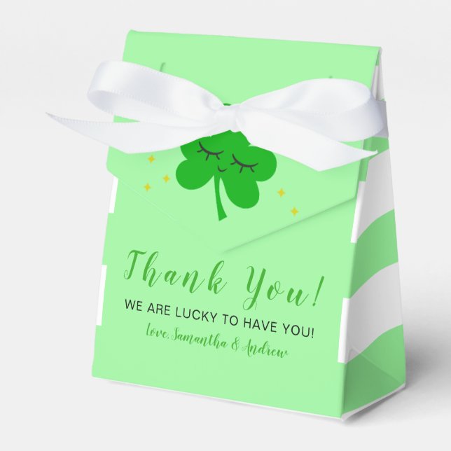 St Patrick's Day Baby Shower Thank You Favour Box (Front Side)