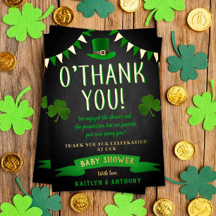 St. Patrick's Day Baby Shower Thank You Real