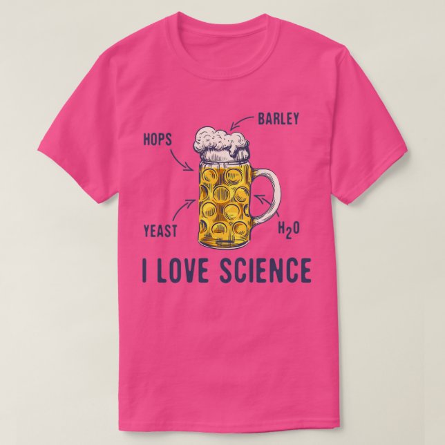 st patricks day bartender I love Science T-Shirt (Design Front)