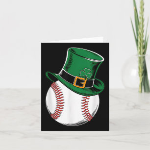 St Patricks Day Baseball Shamrock  Card