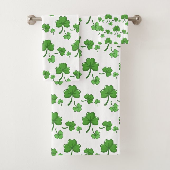 st patrick's day  bath towel set (Insitu)