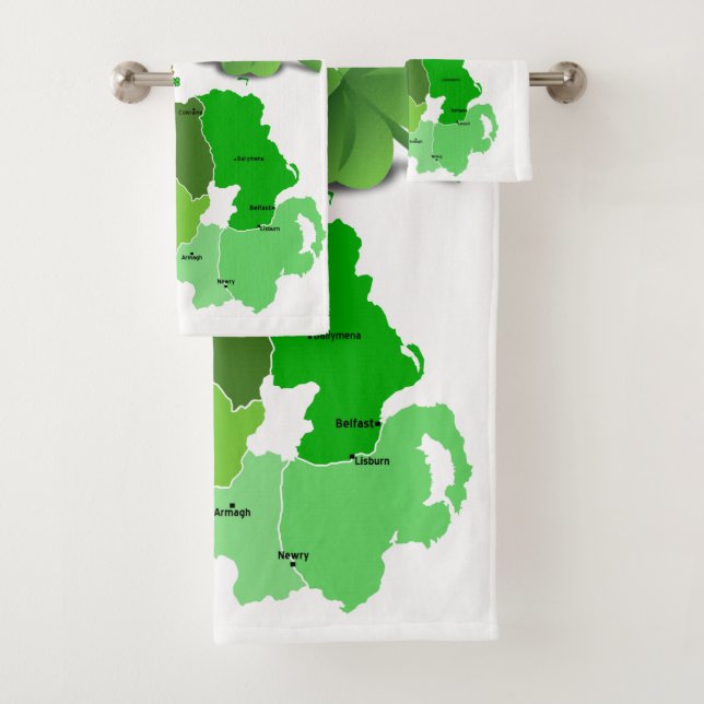 St. Patrick's Day Bathroom Towel Sets (Insitu)