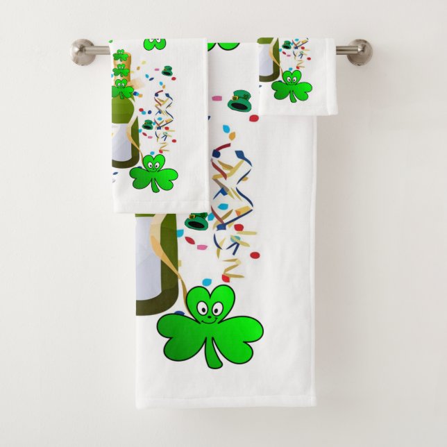 St. Patrick's Day Bathroom Towel Sets (Insitu)