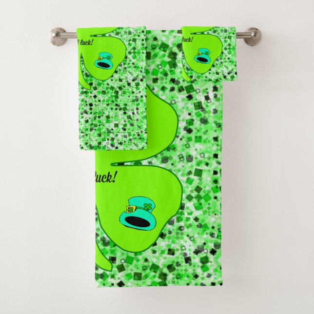 St. Patrick's Day Bathroom Towel Sets (Insitu)