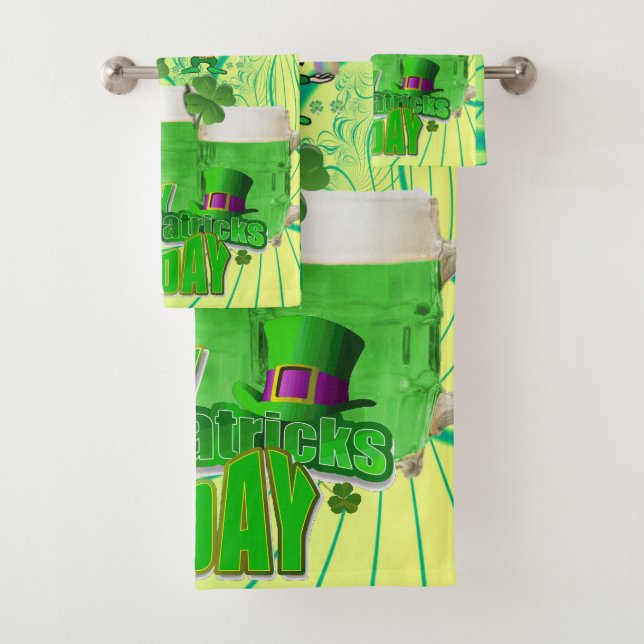 St. Patrick's Day Bathroom Towel Sets (Insitu)