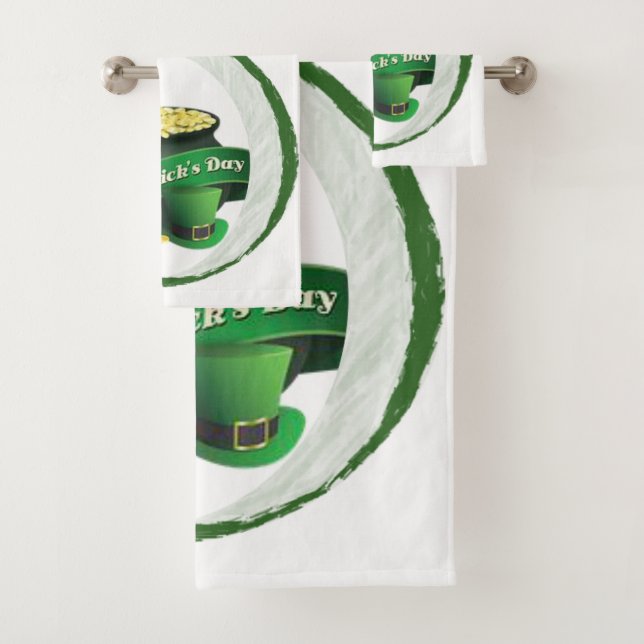St. Patrick's Day Bathroom Towel Sets (Insitu)