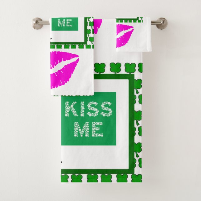 St. Patrick's Day Bathroom Towel Sets (Insitu)